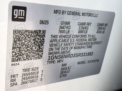 Certified 2025 Chevrolet Tahoe LT AWD/4WD image 18