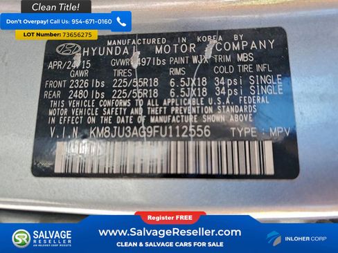 Used 2015 Hyundai Tucson Limited w/ Option Group 03 image 17