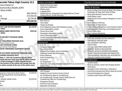 New 2026 Chevrolet Tahoe High Country image 3