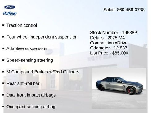 Used 2025 BMW M4 xDrive Competition w/ Executive Package AWD/4WD image 21