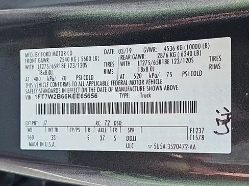 Used 2019 Ford F250 XLT w/ Snow Plow Prep Package AWD/4WD image 37