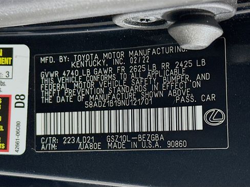 Used 2022 Lexus ES 350 w/ Premium Package FWD image 12
