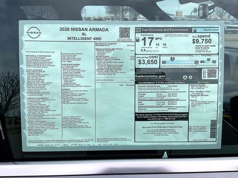 New 2026 Nissan Armada SL w/ Captain's Chari Seat Package image 13