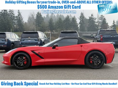 Used 2016 Chevrolet Corvette Stingray Convertible w/ Carbon Flash Badge Package image 2