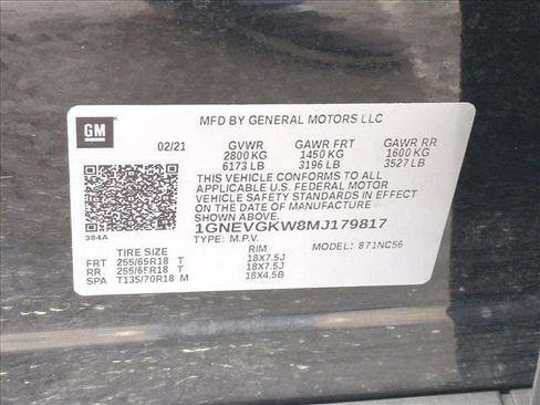 Used 2021 Chevrolet Traverse LT w/ LPO, Roadside Safety Package AWD/4WD image 25