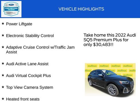 Used 2022 Audi SQ5 Premium Plus w/ Premium Plus Package AWD/4WD image 19