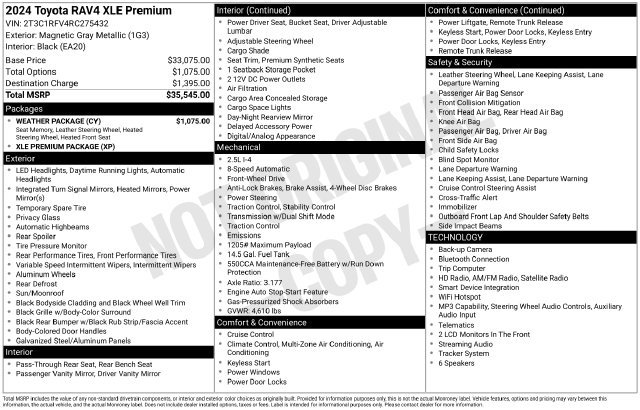 Used 2024 Toyota RAV4 XLE Premium w/ Weather Package FWD image 23