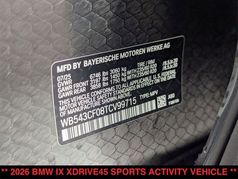 New 2026 BMW iX xDrive45 image 21