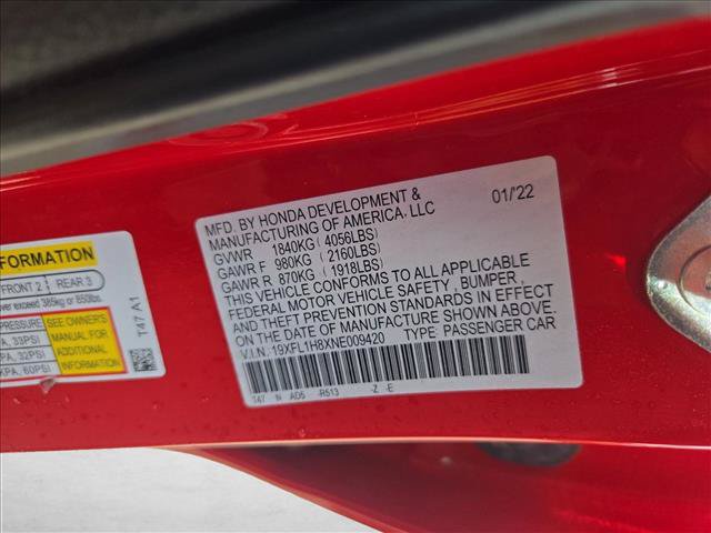 Used 2022 Honda Civic Sport Touring image 15