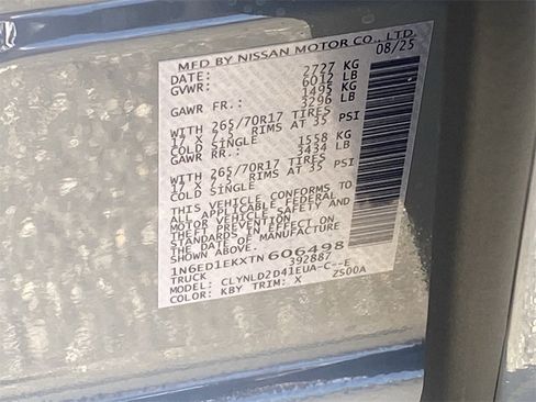 New 2026 Nissan Frontier PRO-4X w/ Pro-4x Convenience Package image 19