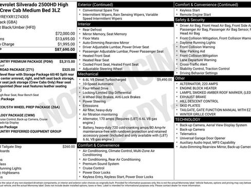 Used 2024 Chevrolet Silverado 2500 High Country w/ High Country Premium Package AWD/4WD image 6