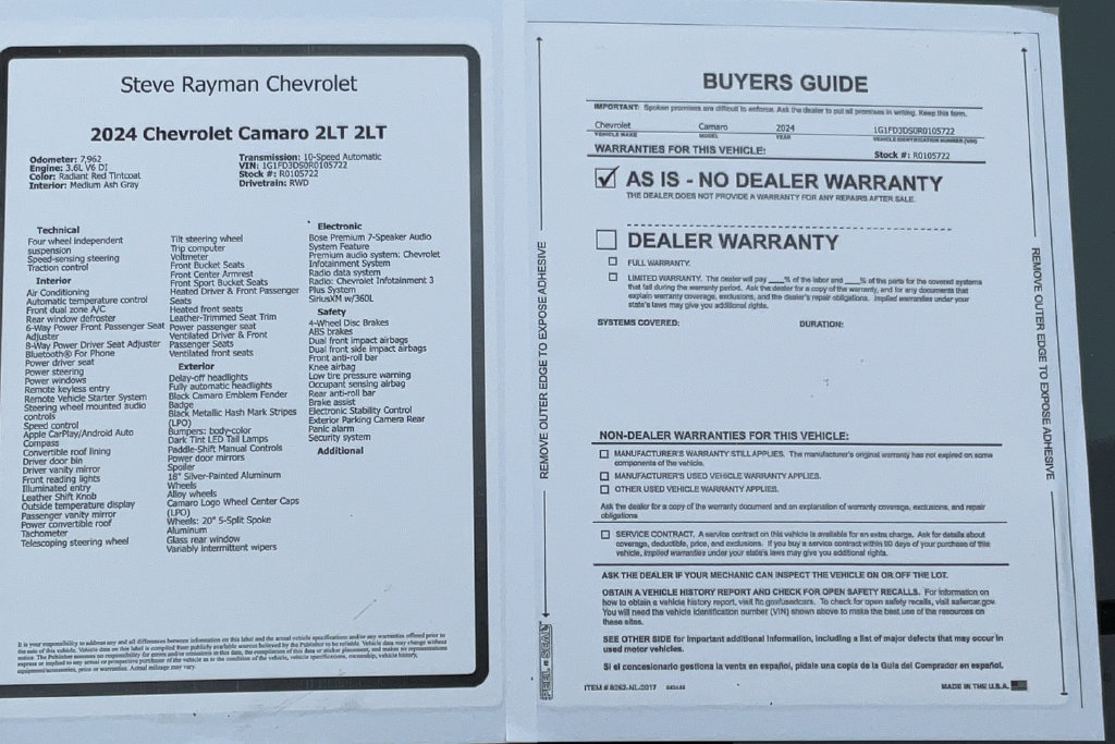 Certified 2024 Chevrolet Camaro LT w/ Design Package 1 RWD image 26