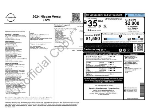 Used 2024 Nissan Versa S w/ S Plus Package FWD image 10