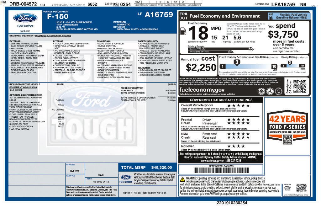 Used 2020 Ford F150 XLT w/ Trailer Tow Package AWD/4WD image 35