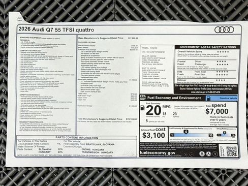 New 2026 Audi Q7 3.0T Premium Plus image 9