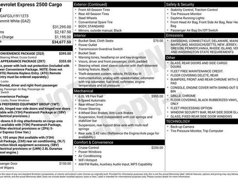 Used 2018 Chevrolet Express 2500 w/ Driver Convenience Package image 24