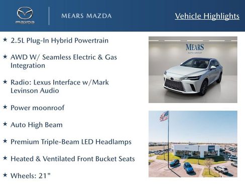 Used 2024 Lexus RX 450h AWD w/ Luxury Package image 2