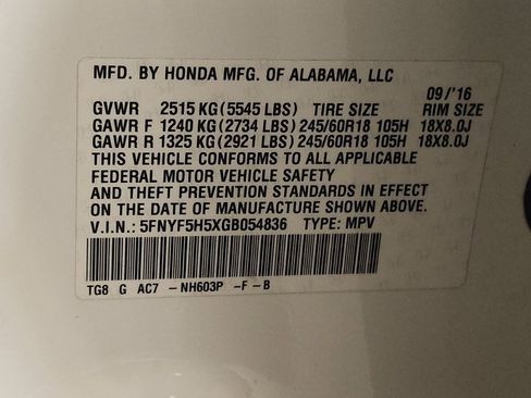 Used 2016 Honda Pilot EX-L image 33