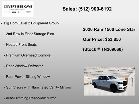 New 2026 RAM 1500 Lone Star AWD/4WD image 7