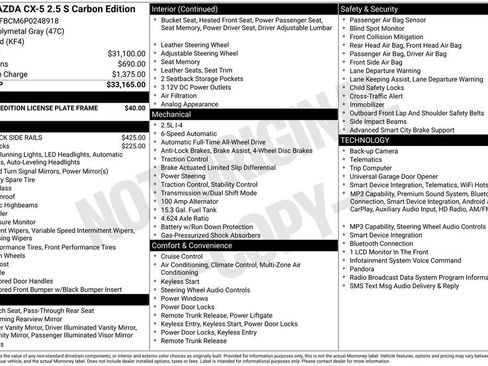 Certified 2023 MAZDA CX-5 Carbon Edition AWD/4WD image 6