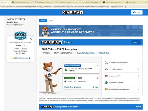 Used 2018 Volvo XC90 T6 Inscription w/ Convenience Package image 2