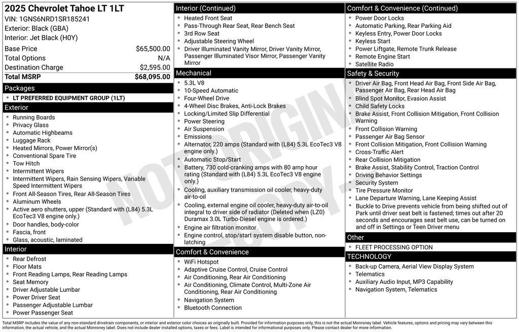 Used 2025 Chevrolet Tahoe LT AWD/4WD image 6