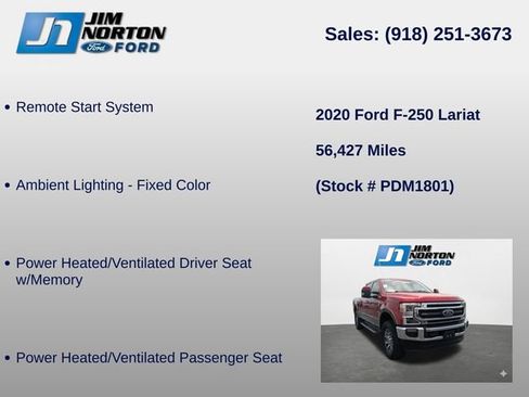 Used 2020 Ford F250 Lariat w/ Lariat Ultimate Package AWD/4WD image 17