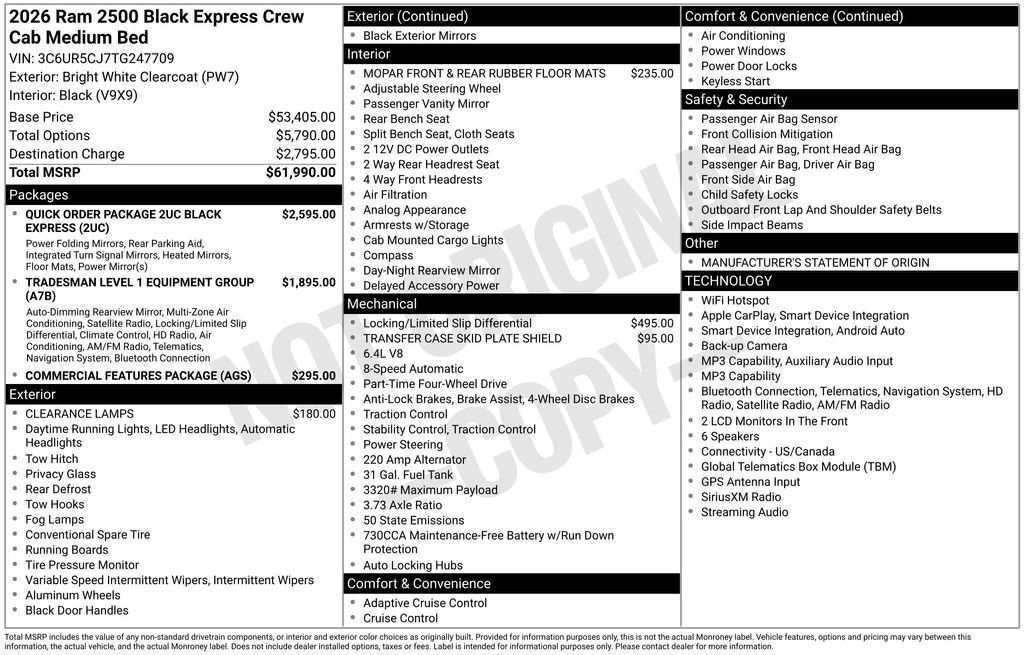 Certified 2026 RAM 2500 Tradesman AWD/4WD image 33