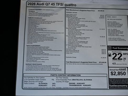 New 2026 Audi Q7 2.0T Premium Plus image 39