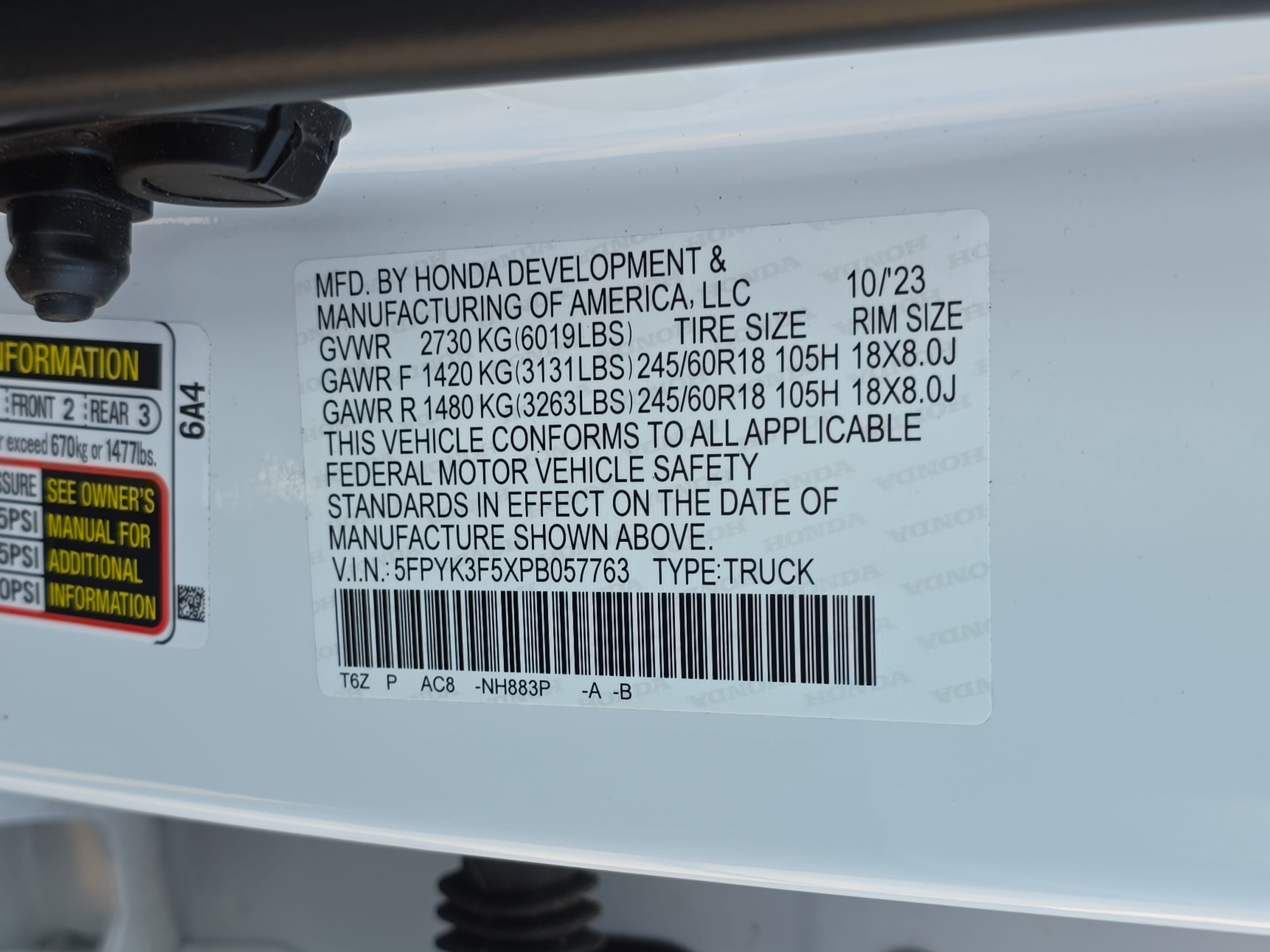 Used 2023 Honda Ridgeline RTL image 36