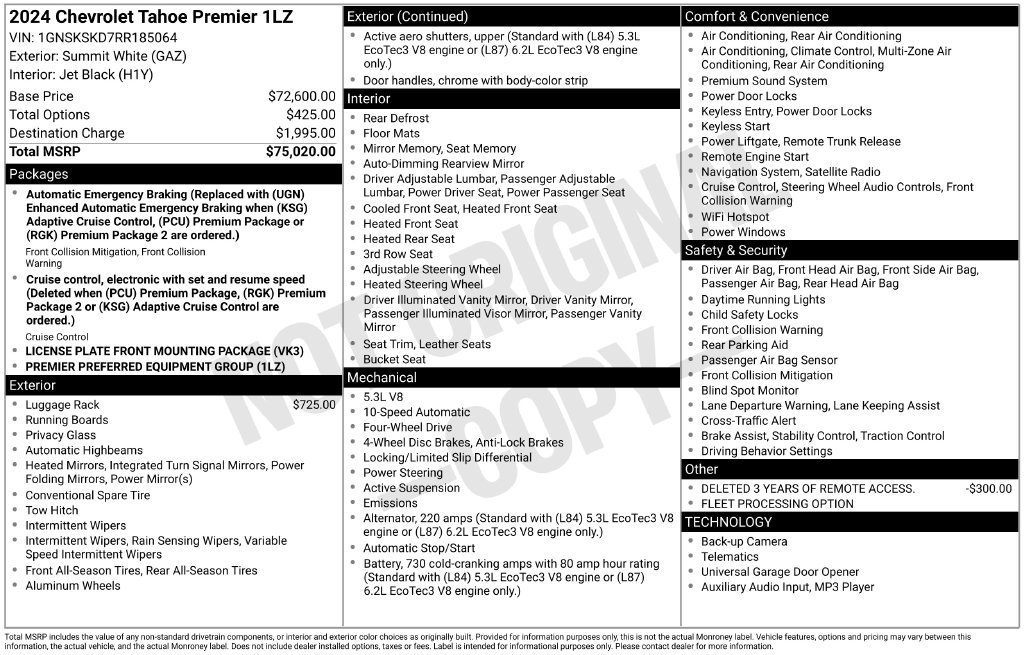 Used 2024 Chevrolet Tahoe Premier AWD/4WD image 18