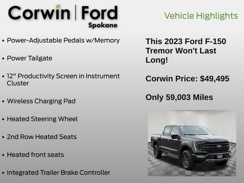 Certified 2023 Ford F150 Tremor w/ Equipment Group 402A High AWD/4WD image 31