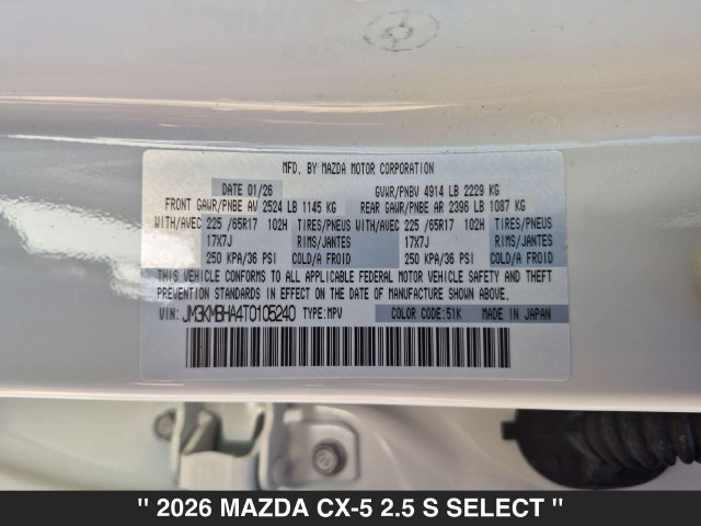 Used 2026 MAZDA CX-5 Select AWD/4WD image 35
