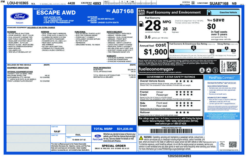 Used 2025 Ford Escape Active AWD/4WD image 3