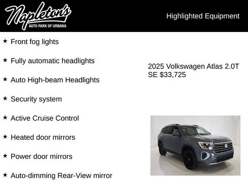 Used 2025 Volkswagen Atlas SE AWD/4WD image 16