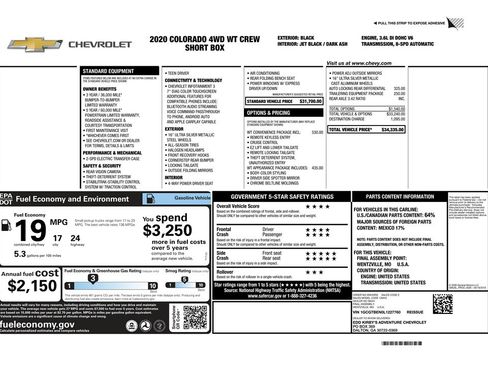 Used 2020 Chevrolet Colorado W/T w/ WT Convenience Package image 9