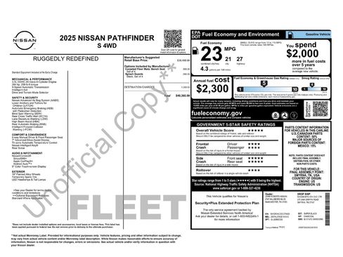 Certified 2025 Nissan Pathfinder S AWD/4WD image 33