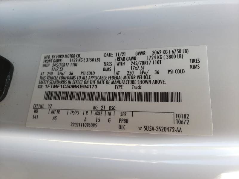 Used 2021 Ford F150 XL w/ Equipment Group 101A High RWD image 22