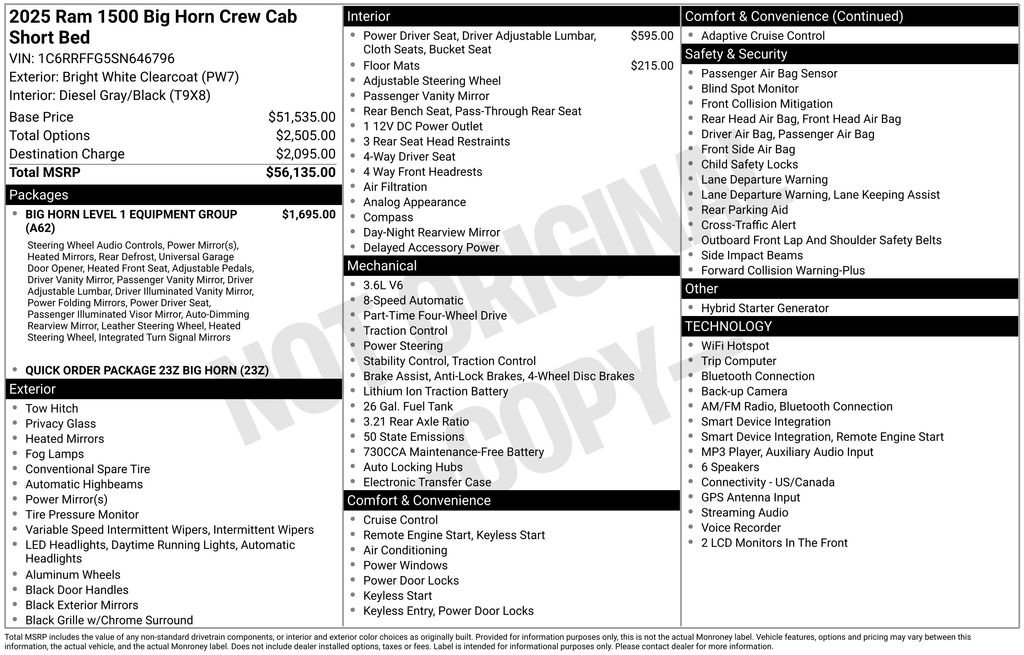 Used 2025 RAM 1500 Big Horn AWD/4WD image 5
