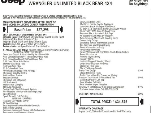 Used 2016 Jeep Wrangler Unlimited Sport AWD/4WD image 2