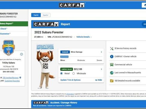 Used 2022 Subaru Forester Base image 14
