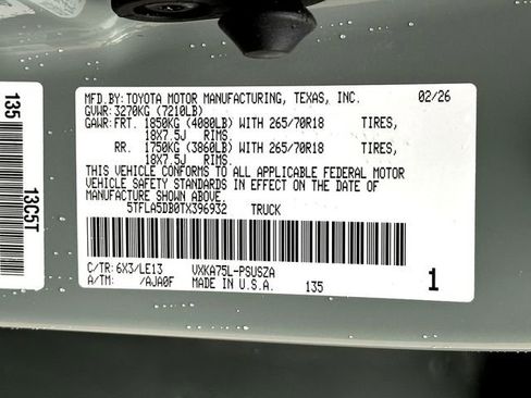 New 2026 Toyota Tundra SR5 image 25