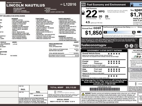 Used 2020 Lincoln Nautilus Reserve w/ Equipment Group 201A image 4