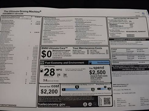 New 2026 BMW X1 xDrive28i w/ M Sport Package AWD/4WD image 5