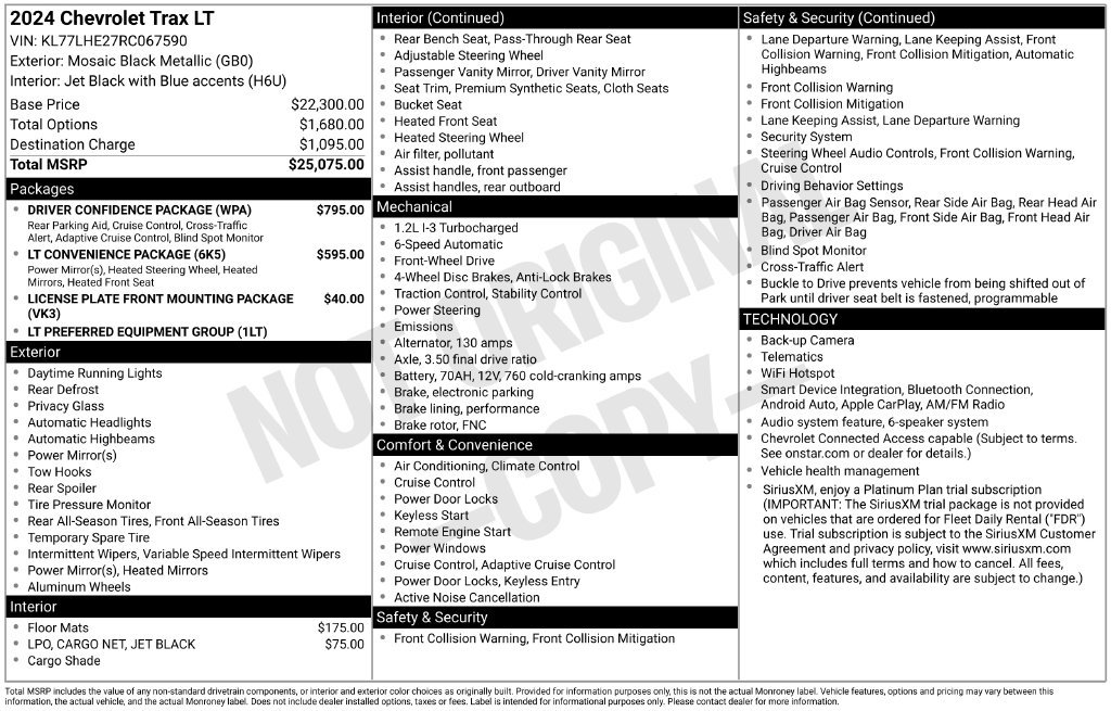 Used 2024 Chevrolet Trax LT w/ Driver Confidence Package FWD image 4