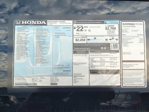 New 2026 Honda Odyssey Touring image 22