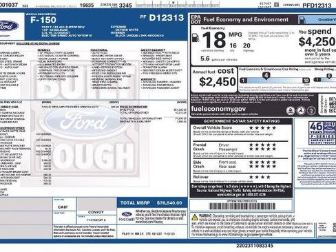 Certified 2023 Ford F150 Tremor w/ Equipment Group 402A High AWD/4WD image 9