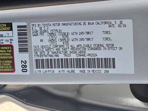 New 2026 Toyota Tacoma SR5 image 34