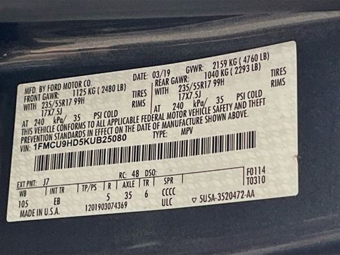 Used 2019 Ford Escape SEL AWD/4WD image 33