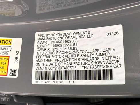 New 2026 Honda Accord Touring image 18